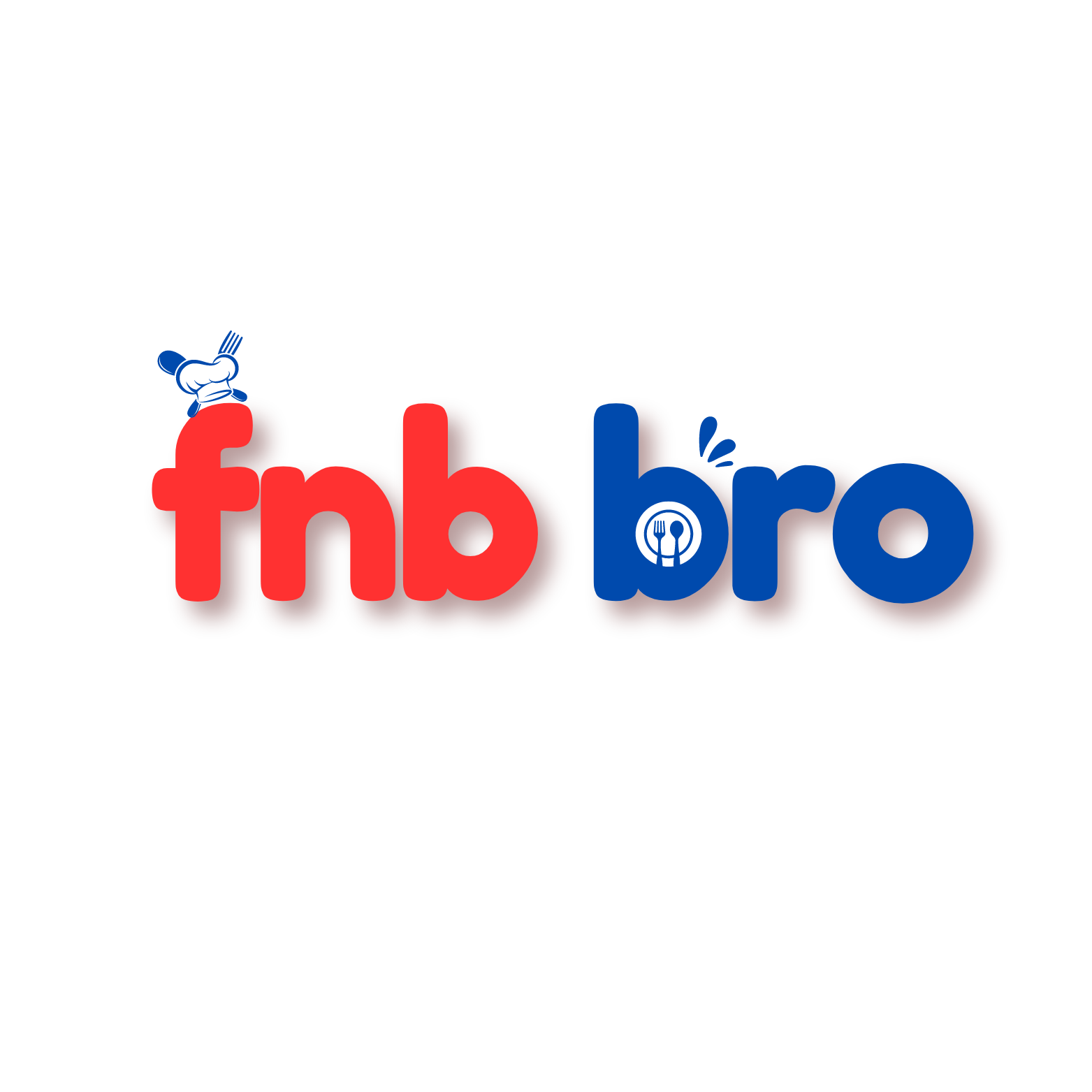 Red and White Simple Food Logo